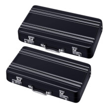 2 pièces porte-cartes de visite en métal 3.86x2.52In-D