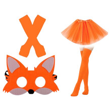Vossenkostuums Set Tutu's Rok Staart Vossenmasker Kousen-Set 2