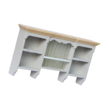Armoire murale de cuisine pour maison de poupée, étagère de-Gris