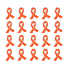 Broches de broche en alliage poli, 20 pièces, Badges de-Orange