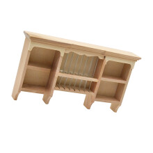 Maison de poupée en bois, cuisine, armoire murale,-couleur bois