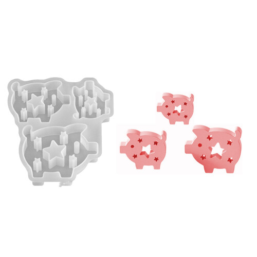 Easy to Use Silicone Craft Mould for Making Pig Shape-N1
