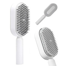 Self-Cleaning Hairbrush - Ballpoint Pen compatible Hair Tangle and Knots white_white_Surprise Gift