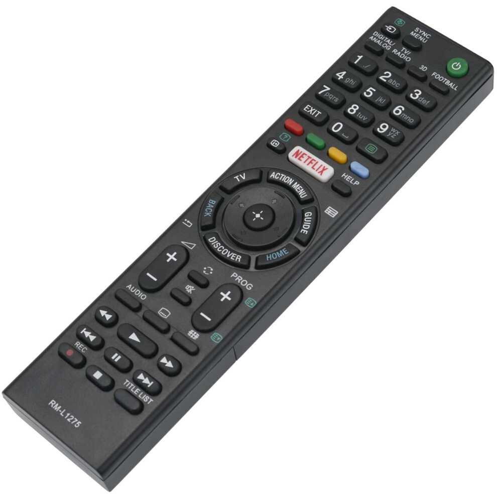 Universal Rmt-Tx100d Remote Control Replaces Sony Hdtv Led_black/Black_surprise Gift Black 6902344836496