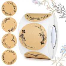 1 pc 500 pcs Wedding Envelope Stickers, Round Kraft Sticker Lab_Surprise Gift