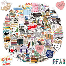 100 Stickers compatible Books, Book Lovers & Water Bottles – Cute Vinyl Stickers_Surprise Gift