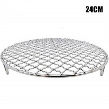 Stainless steel grill grate, round Ø 15 18 20 24 29cm Grill _Christmas Gift_24CM_Surprise Gift