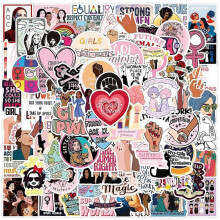 Feminist Stickers Decal 100 pcs, Waterproof Vinyl Stickers compatible Water Bottle, Hydro Flask, Laptop, Skateboard, Luggage, Phone, Aesthetic Sticke