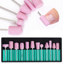 12 pcs Nail drill manicure pedicure set Nail drill bit_one size/Nail drill bits_Surprise Gift