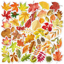 Vinyl-Aufkleber Herbstblätter (55 Stück), Scrapbooking-Aufkleber, L_Überraschungsgeschenk