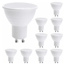 10-pack LED GU10 bulbs, GU10 LED bulbs, 7 W cool white (equivalent to 50 W halogen), energy-saving bulb, beam 600 lm 120 non-dimmable._Surprise Gift