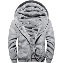 Maglione da uomo termico foderato in sherpa, giacca invernale da allenamento in pile con cappuccio e zip intera, cappotto caldo e spesso in lana, cap