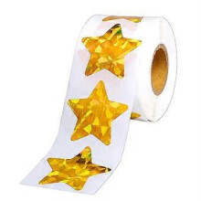 500 pcs Glitter Star Stickers - Gold Reward Stickers compatible Kids - Self-Adhesive - 3.8 cm Small Star Stickers - Decorative - Scrapbooking, Greeti