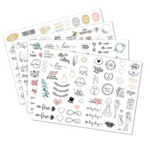 pcs Wedding Guest Book Stickers, Vintage Stickers compatible Photo Album, Wedding Decoration_Surprise Gift