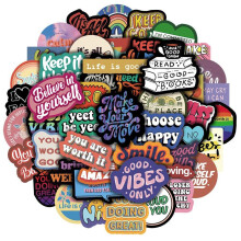 Stickers - Positive Messages - 50 pcs_multicolor/multicolor_Surprise Gift