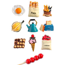 Magneti da frigo 3D Ampia collezione di vari personaggi dei cartoni animati. Adesivi magnetici per frigo con personaggi della colazione e del cibo. D