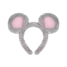 Fascia per capelli con orecchie da topo: orecchie di animale in peluche compatibili con feste di compleanno per bambini e bambine - Copricapo per cos
