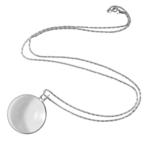 Necklace with Magnifying Glass 5X_Silver_Surprise Gift