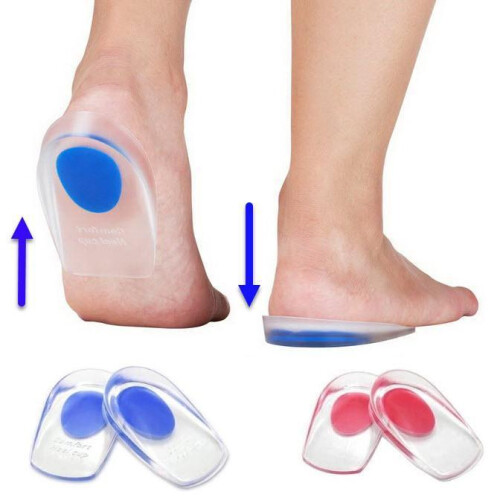 2-pack Heel Inserts - Transparent - Silicone Shoe Inserts Red_red/Red_Surprise Gift