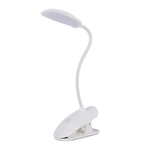 LED Reading Light - Rechargeable Clip on Table Lamp with USB Cable, White_Surprise Gift