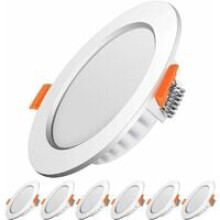 LED Recessed Spotlight Extra Flat 7W Equivalent 70W Incandescent Round Ultra Slim Cool White 6000K 230V Recessed Ceiling Light compatible Bathroom_Su