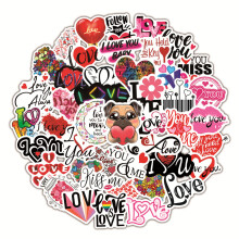 Love stickers 50 pcs I Love You Heart Graffiti stickers Valentine_Surprise Gift