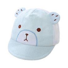 Breathable Baby Baseball Caps Summer Mesh Duckling Tongue Hat Trendy Cute Bear Sun Hat Windproof compatible Boys Girls Unisex Blue_Blue_Surprise Gift