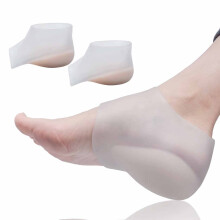 Grow Taller Socks Gel Heel Inserts Increased Length Shoe Inserts 2cm white_white_Surprise Gift
