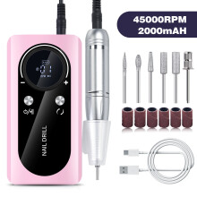 Fast and efficient 45000 rpm rechargeable portable electric nail file_pink_Surprise Gift
