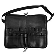 Black 24-piece Makeup Brush Waist Bag Case Artist Case_Surprise Gift