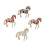 Broche cheval embellissements en strass, accessoire de revers 1