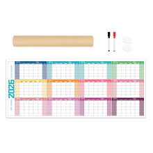 Calendrier mural 2026, planificateur annuel non daté,-couleur