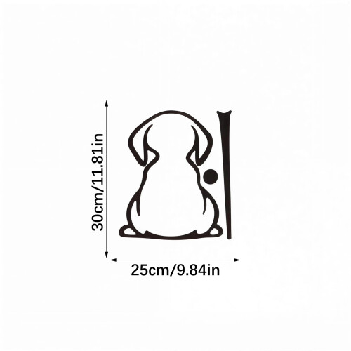 Funny Moving Dog Windshield Wiper Area Decal For Auto-White 2
