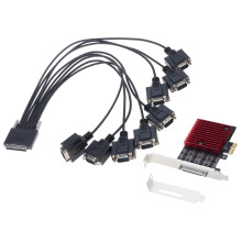 PCIE To 8 Port RS232 Serial Port Card PCIE Expansion Card