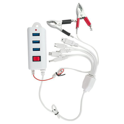 ABS Construction 3 USB Clip Charger Universal Car Battery Mobile