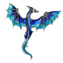 Artistieke emaille drakenbroche lichtgewicht legering-Blauw