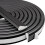 Wedge Design Auto Adhesive Noises Reduction-Black 3 meters 1