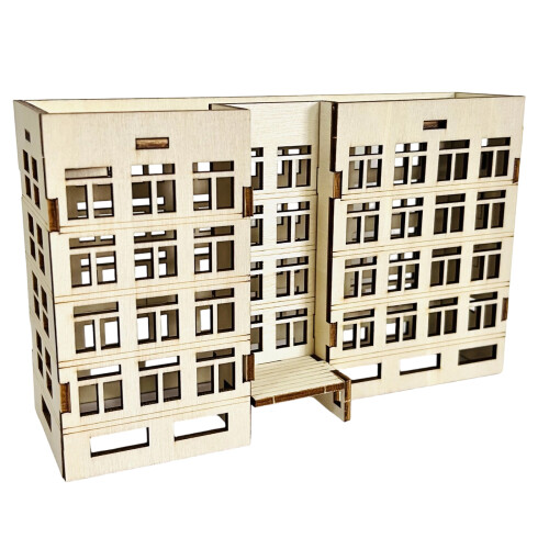 Sand Table Scene Wooden Apartment Assembling Model Outland-11
