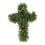 Realistic Artificial Green Plant Crosses Shape Wreath Wall 1