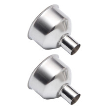Set van 2 roestvrijstalen keukentrechters,-1,5 mm