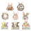 User Friendly Wood Easter Decoration Rabbit Plaque Suitable-E 2