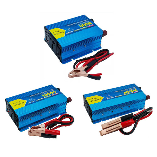 Multiple Feature Secure Power Supply Inverters 12VDC to- 1200W 1
