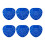 6pcs Plastic Urinal Deodorizer Pad Not Splash Design for-Blue 1