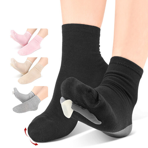 Moisturizing Heel Sock Toe Separator Bunions Corrector-Gray 2