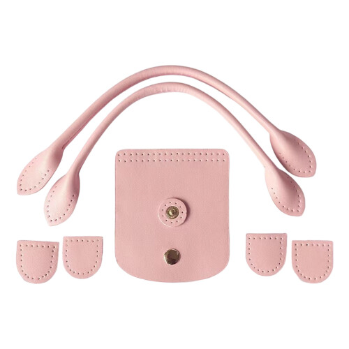 Ensemble de tricot de sac en cuir, bricolage, sangle-Rose