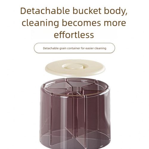 360 Rotating Grains Storage Container-High grade gray Mediu 1
