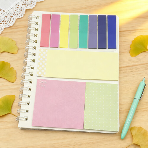 Adhesive Note Notebook Set Multiunction Refillable Notepad-Blue 1