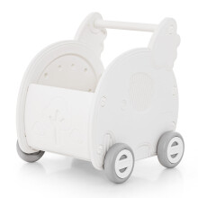Andador de bebé de 4 ruedas con forma de elefante, blanco, HDPE