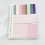 Refillable Notebook with Label Sticker For Task Planning-Pink 5