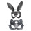 Comfortable Roleplay Rabbit Face Cover Ventilated Structure-RT 2